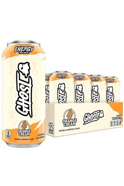 Ghost مشروب الطاقة - بنكهة البرتقال والكريمة - 473 مل (عبوة من 12)