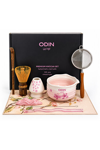 Odin Professional Matcha Tea Set - Pink (8 Pieces)