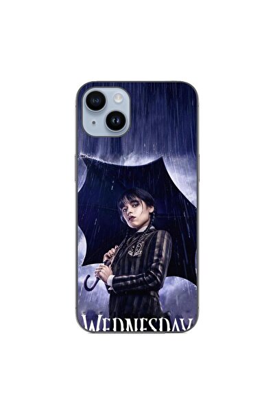 OEM Husa compatibila cu Apple iPhone 15 Plus Silicon Gel Tpu Model Wednesday ...