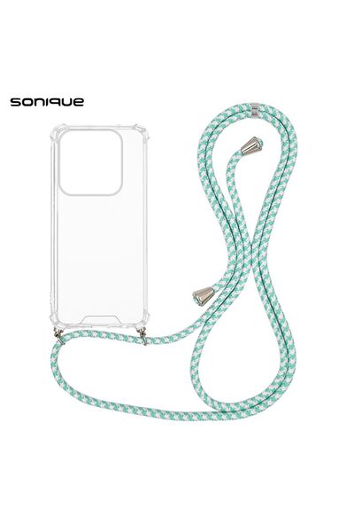 Sonique Θήκη Σιλικόνης με Κορδόνι Armor Clear Xiaomi Redmi Note 14 5G Rainbow...