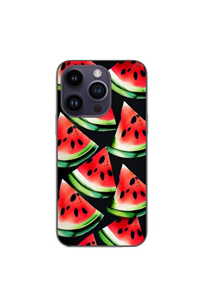 OEM Husa compatibila cu Apple iPhone 14 Pro Silicon Gel Tpu Model Watermelon ...
