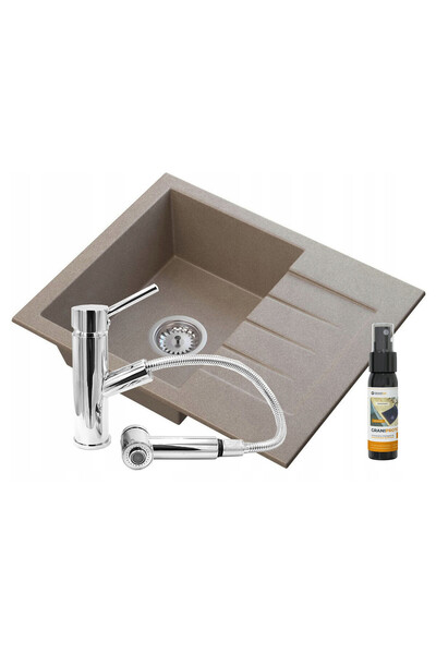 Granitan Pachet Chiuveta Granit MILANO 574x464mm cu baterie HAMMER si picurator