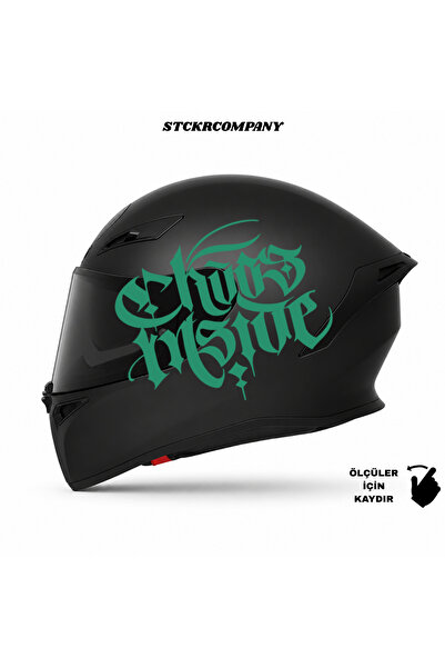 STCKRCO Chaos Inside Helmet Sticker |   Motorcycle Helmet Side Sticker |   Ch...