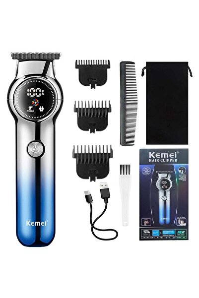 Kemei Professional Cordless Hair Clipper for Men, Electric Beard Trimmer, Bar...