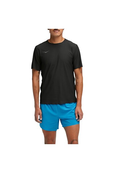 hoka Running T-shirt for men Airolite Short Sleeve 2.0 FW 2025-Black-L