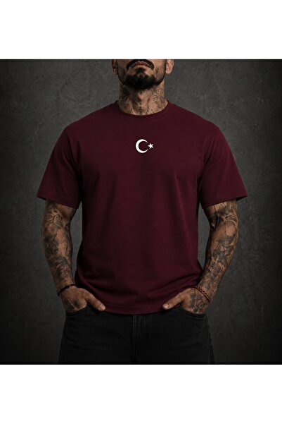VEK Ay Yıldız T-SHIRT Unisex Rahat Kalıp