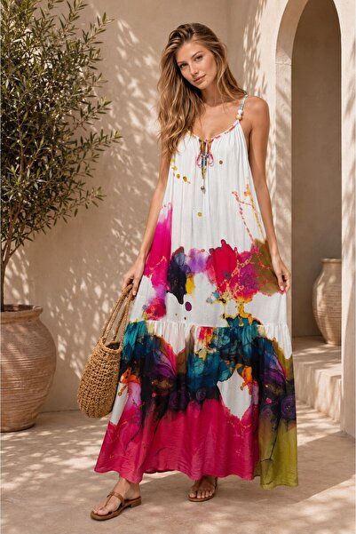 FLYOUT Rochie maxi multicolora