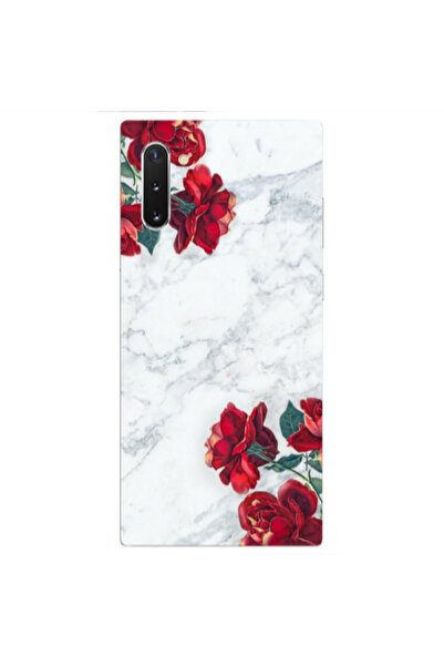 Other Samsung Note 10 Plus red roses marble Transparent Silicone TPU Θήκη