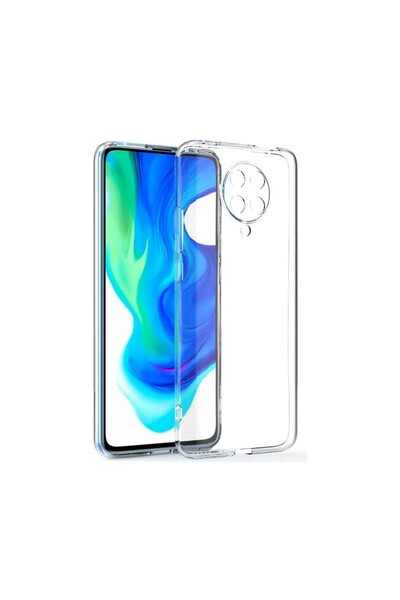 Kvy Kaviy Xiaomi Poco F2 Pro Kamera Korumalı Şeffaf Süper Silikon Kılıf