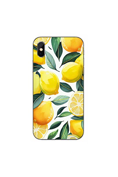 OEM Husa compatibila cu Apple iPhone XS Max Silicon Gel Tpu Model Lemons Pattern