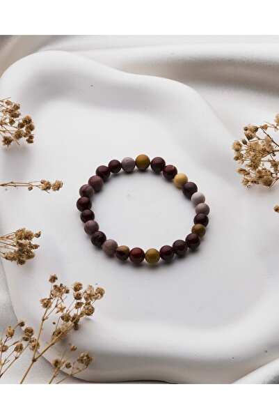 Sırlı Sepet Jasper (Sabır Taşı) Çocuk Doğaltaş Bilekliği (6 mm)