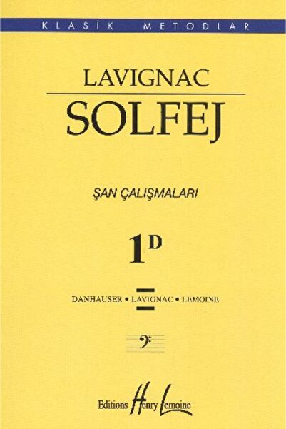 Porte Müzik Yayınları Lavignac Solfej 1D Şan Çalışmaları