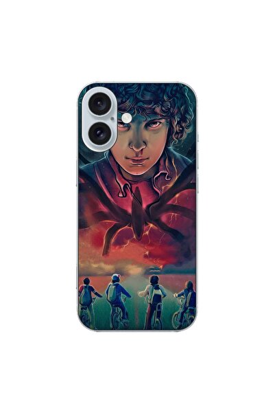 OEM Θήκη συμβατή με Apple iPhone 16 από σιλικόνη gel TPU με σχέδιο Stranger T...