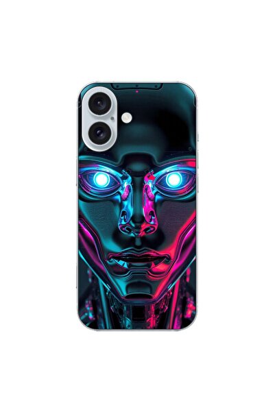 OEM Husa compatibila cu Apple iPhone 16 Silicon Gel Tpu Model Chrome Humanoid
