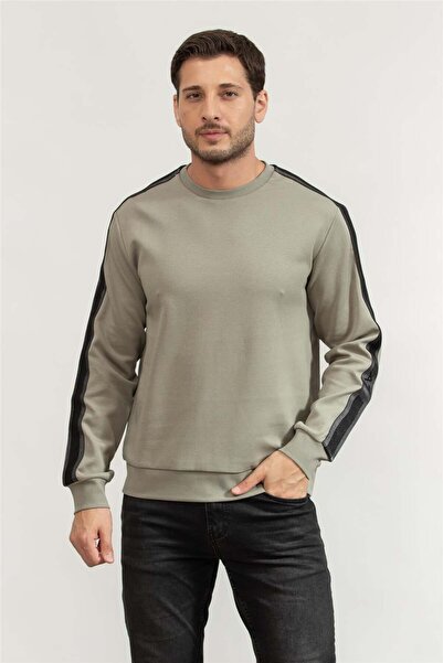 EA7 Erkek Bisiklet Yaka Sweatshirt Füme