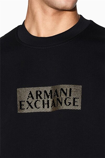 Armani Exchange Cotton Regular Fit Crew Neck Logo Sweat Men's Sweat Xm001892 ...