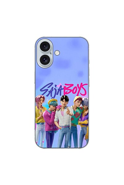 OEM Husa compatibila cu Apple iPhone 16 Silicon Gel Tpu Model KPop Demon Hunt...