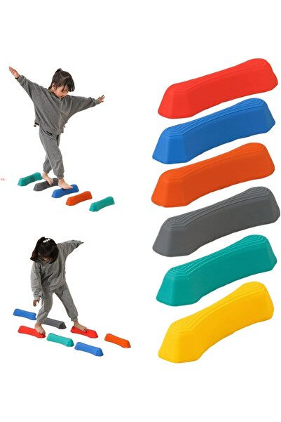 Arabest 6-Piece Stepping Stones for Kids, Multicolor Plastic Sensory Balance ...