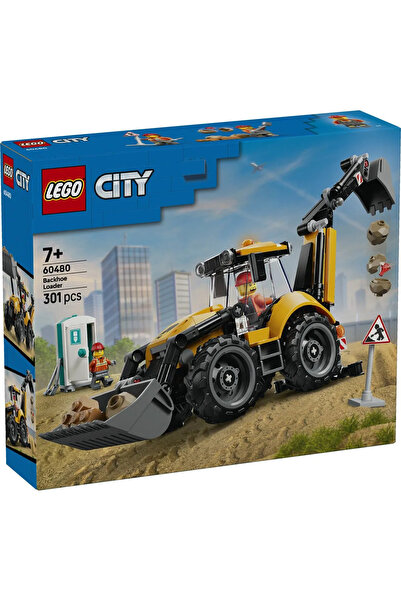 Lego City Yellow Backhoe Set 60480