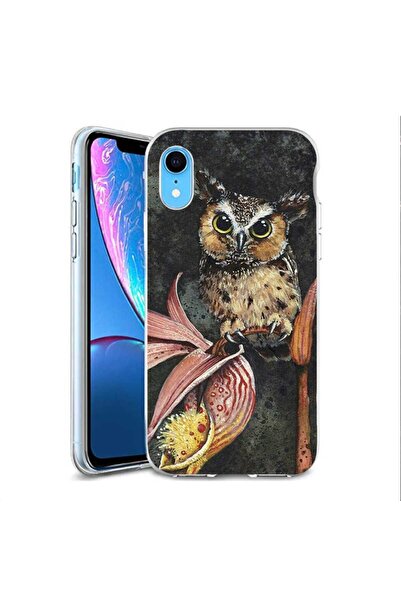 OEM Husa compatibila cu Apple iPhone XR Silicon Gel Tpu Model Owl Painted