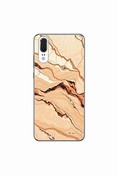 OEM Husa compatibila cu Huawei P20 Silicon Gel Tpu Model Desert Stone Marble