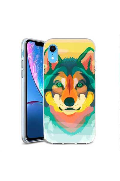 OEM Husa compatibila cu Apple iPhone XR Silicon Gel Tpu Model Desen Lup