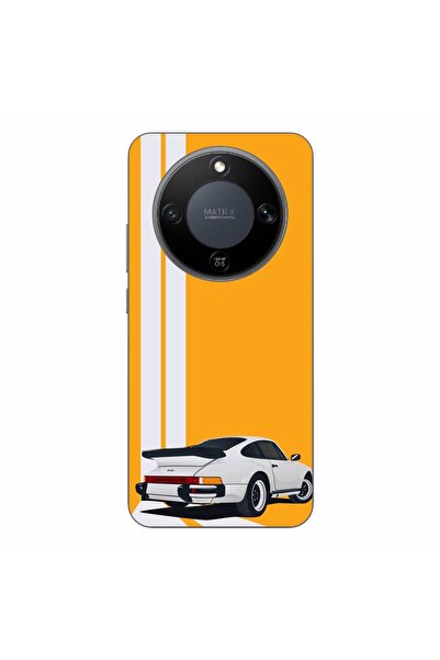 OEM Калъф, съвместим с Honor Magic8 Lite, силиконов гел TPU, модел Porsche 91...
