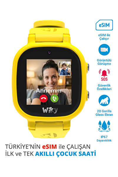 Wiky Watch 5E Akıllı Çocuk Saati - Görüntülü Arama, Gps, Sos, Güvenli Alan, A...
