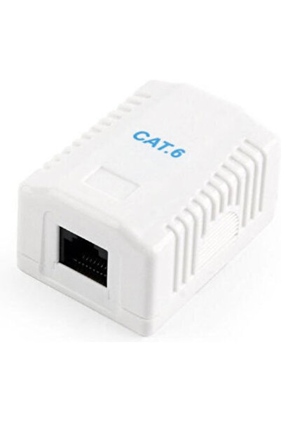 Cablexpert Μονή Πρίζα Δικτύου RJ45 με Πλαίσιο Τύπου Cat6 σε Λευκό Χρώμα NCAC-...