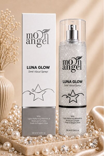 MOON ANGEL Luna Glow Simli Vücut Spreyi 250 ml Nemlendirici Işıltılı Body Mist