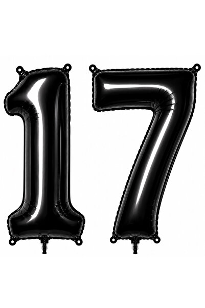 BeySüS 17 Foil Balloons Black Color (76 cm)