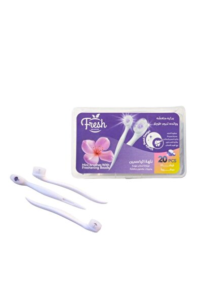 Fresh فريش فرشاة أسنان مع معجون أسنان استعمال مرة واحدة نكهة الياسمين 20 فرشاة