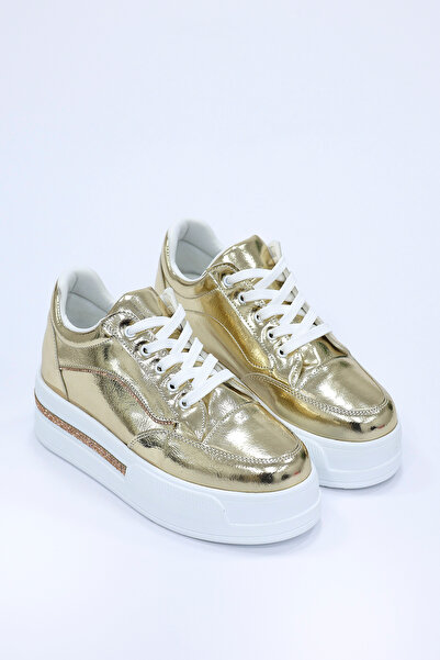 kajal ayakkabı Frm 040 Stone Stripe Detailed Lace-Up Sports Shoes
