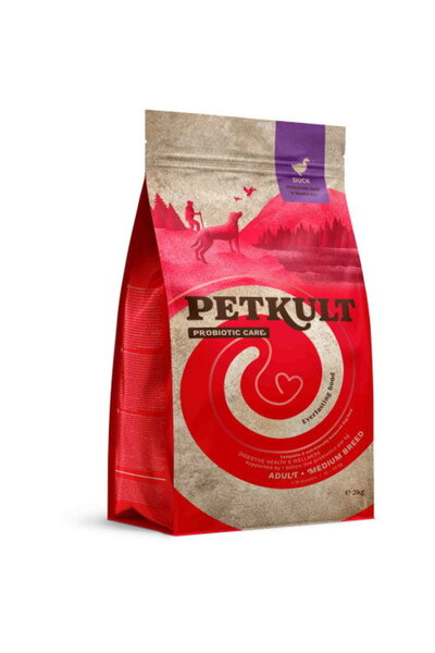 PetKult Hrana uscata pentru caini Probiotics Adult Talie Medie Rata 2 kg