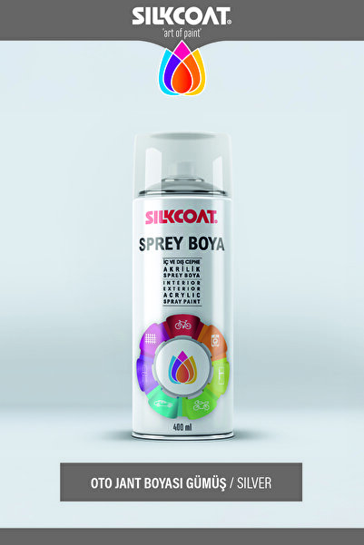 Silkcoat Gümüş Efekt Sprey Jant Boyası Parlak Kaplama 400 ml – Metalik Görünü...