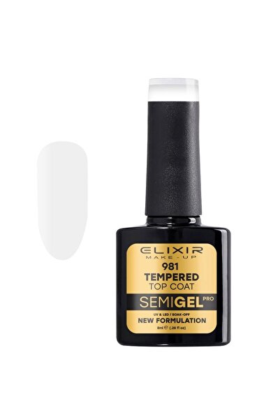 Elixir SEMI GEL (ΗΜΙΜΟΝΙΜΟ ΒΕΡΝΙΚΙ) - 981 (TEMPERed TOP COAT) 8ML