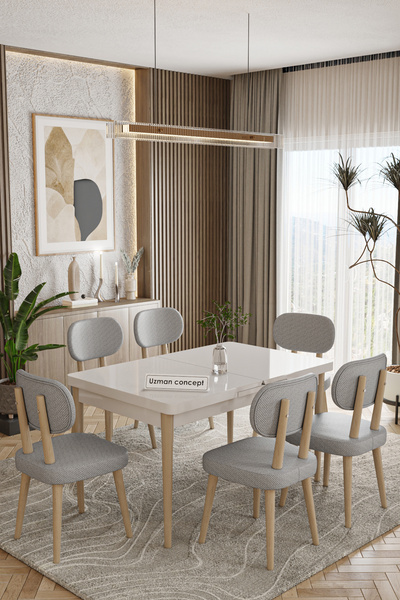 UZMHOME Viva Yemek Odası Takımı Mutfak Masa Takımı Salon Takımı