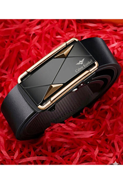 POEDAGAR Automatic Holeless Model Black Men's Belt