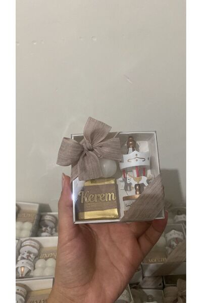Tasarım Periniz Doğum Hediyesi Hoşgeldin Bebek Atlı Karınca , Mum , Çikolatal...