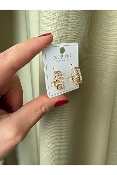 XUPING JEWELRY TuelaTaki/Xuping Jewelry Labirent Zirkon Taşlı Küpe