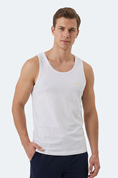Slazenger Hokey Men's Slim Fit Sleeveless White Tank Top