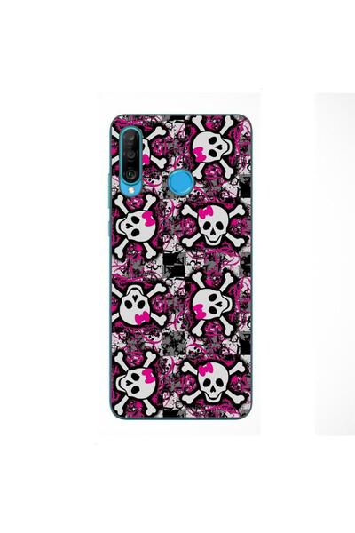 OEM Husa compatibila cu Huawei P30 Lite Silicon Gel Tpu Model Pop Art Skeleton
