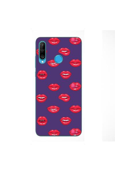 OEM Husa compatibila cu Huawei P30 Lite Silicon Gel Tpu Model Buze Pattern