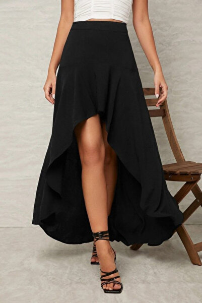 Modayakamoz New Season Women's High Waist Sandy Skirt with Asymmetrical Front...