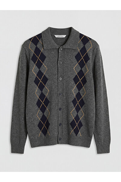 LC Waikiki Peak New Season Standard Fit Polo Neck Men's Knitwear Cardigan