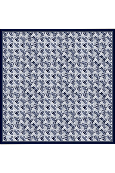 Aker Navy Blue 90X90 Silk Twill Scarf