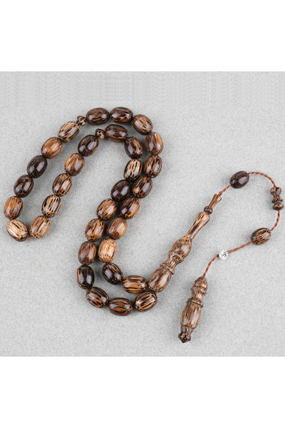 LapisDo Wild Palm Tree Egg Cut 10X13Mm Prayer Beads