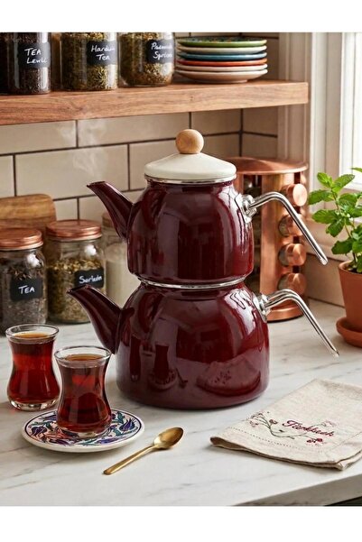 ORUÇ HOME EMAYE ÇAYDANLIK BORDO