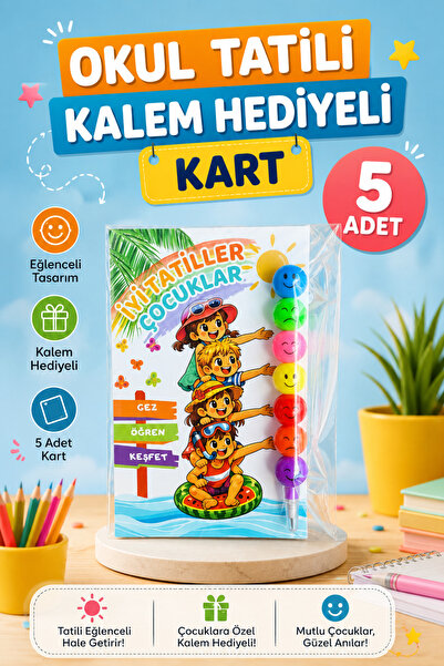 Sticker Ekspres Okul Yaz Tatili Hediyesi Kartlı Emoji Yumurtlayan Emojili Kal...