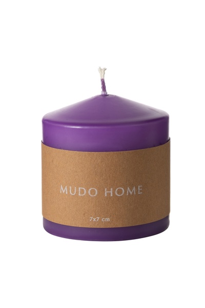 Mudo Concept SÜTUN MUM MOR 7X7 CM